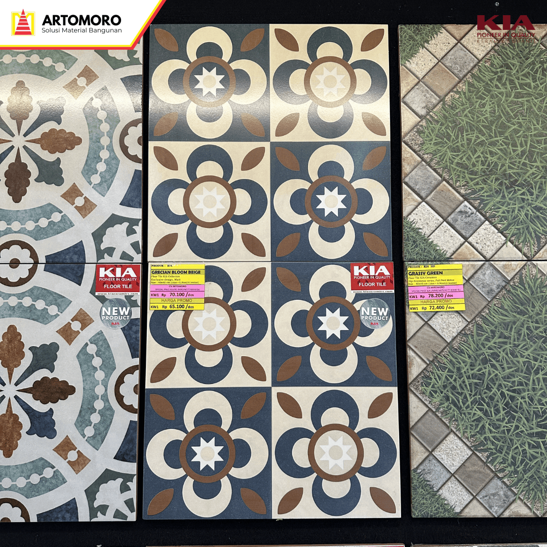 Keramik Lantai KIA 40x40cm Matt - Grecian Bloom Beige