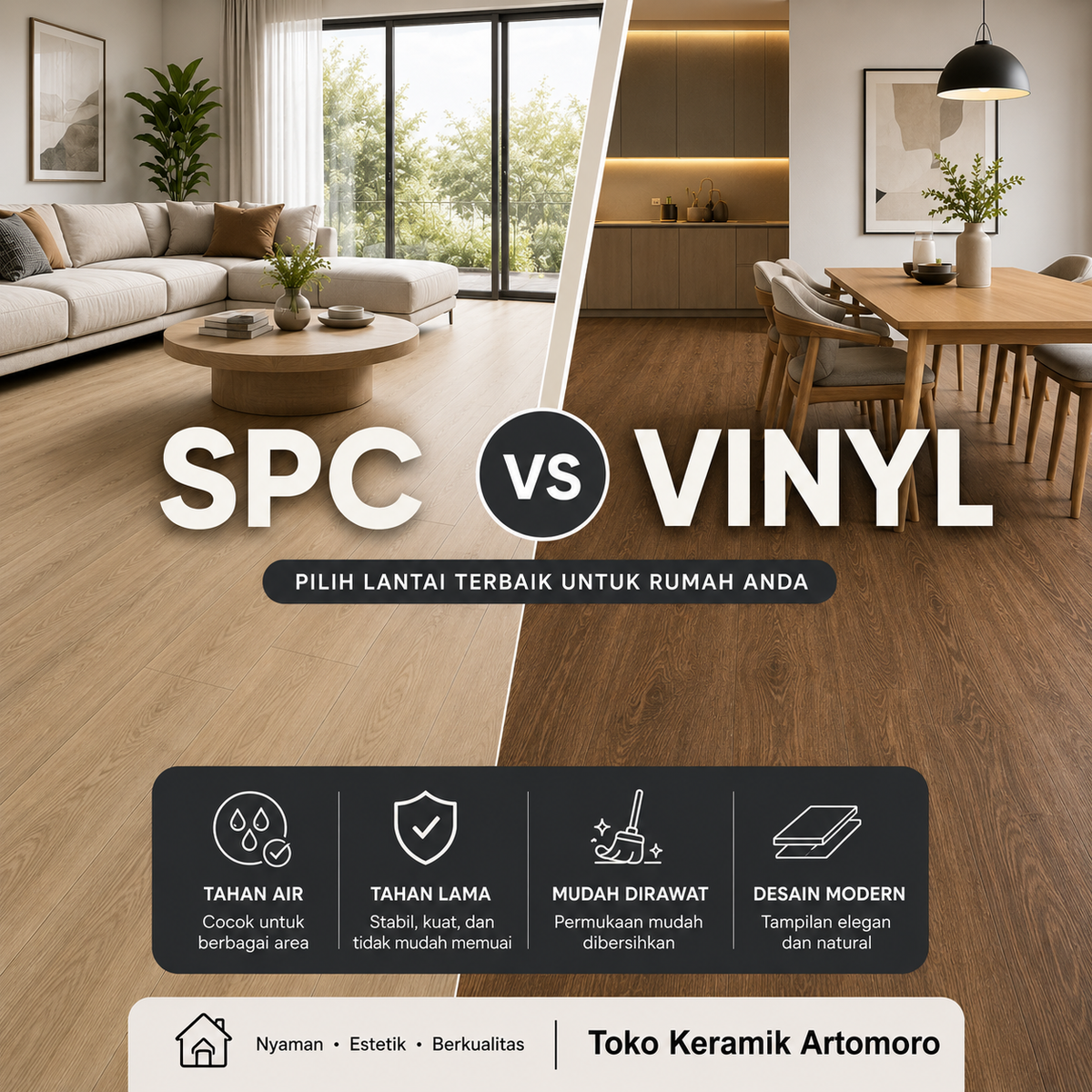 SPC vs Vinyl vs Engineered Wood: Mana yang Cocok untuk Rumah Anda?