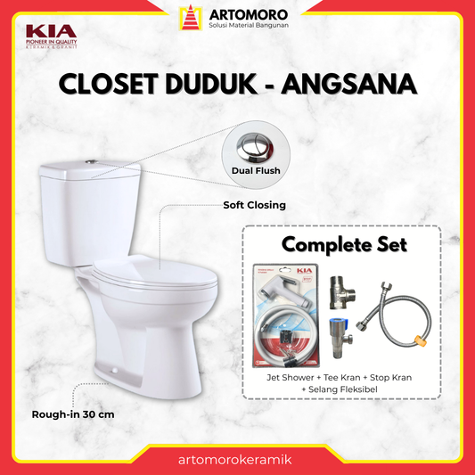 One-Piece Toilet Angsana -  KIA | Kloset Duduk RI-30cm