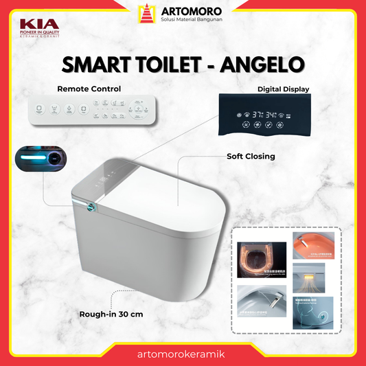 Smart Toilet Angelo - KIA | Kloset Duduk Otomatis Remote